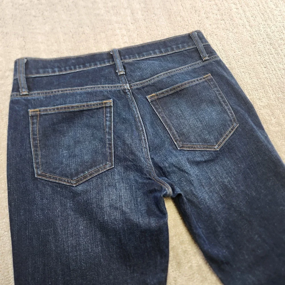 J Crew Jeans Men 32X34 Slim Vintage Flex Tapered Blue Denim Dark Wash Stretch